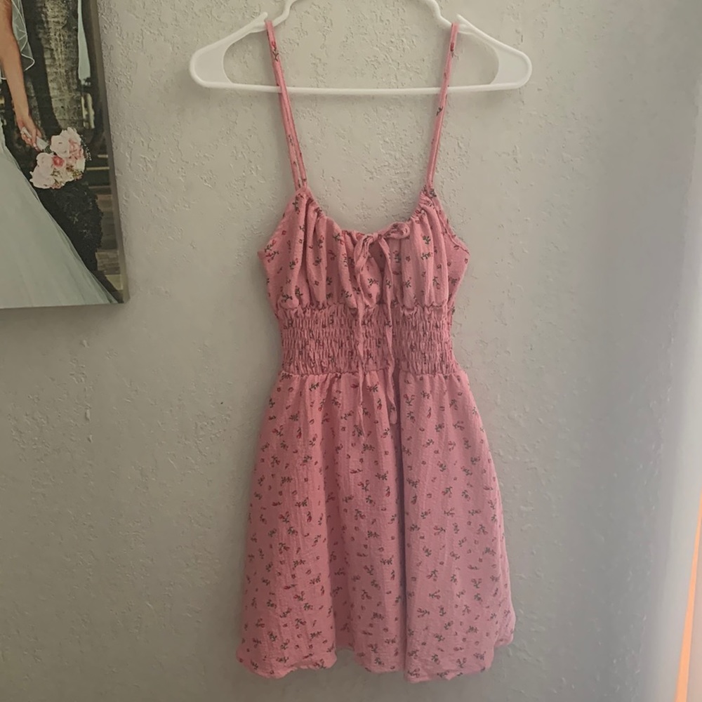 Pink floral sundress